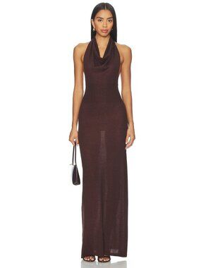 Aya Muse Reed Dress in Bark Sark Brown